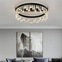 Modern Minimalist Creative Circular Ceiling Crystal Light