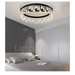 Modern Minimalist Creative Circular Ceiling Crystal Light