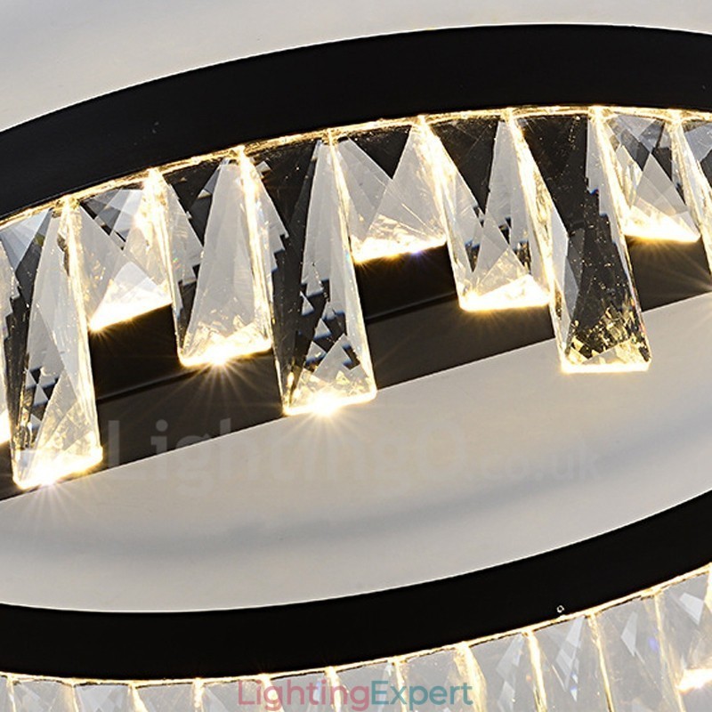 Modern Minimalist Creative Circular Ceiling Crystal Light