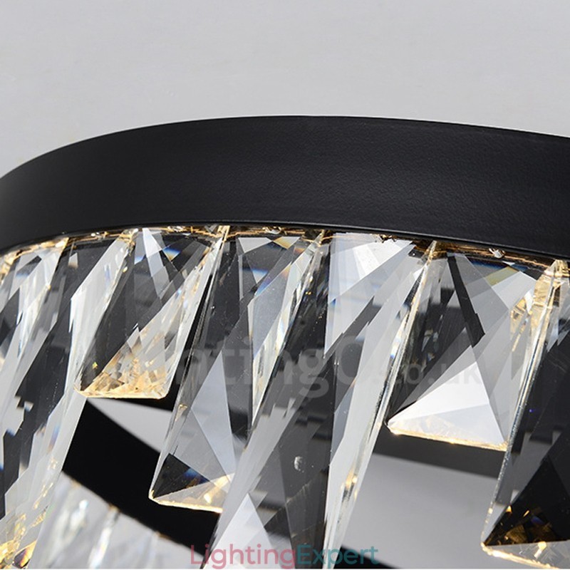 Modern Minimalist Creative Circular Ceiling Crystal Light