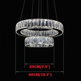 Crystal Chandelier Lights Modern Lighting Two Rings D2040 K9 Large Crystal Home Ceiling Light Fixtures