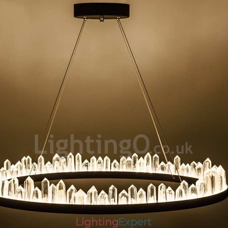 Crystal Pendant Light Fashion Exquisite Circle Design
