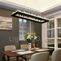 Newest Design Rectangle Crystal Pendant Light