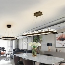 Newest Design Rectangle Crystal Pendant Light