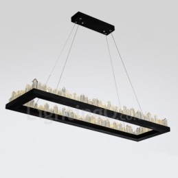 Newest Design Rectangle Crystal Pendant Light
