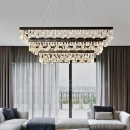 Nordic Crystal Pendant Light Rectangular Atmosphere Pendant Light Postmodern Lighting