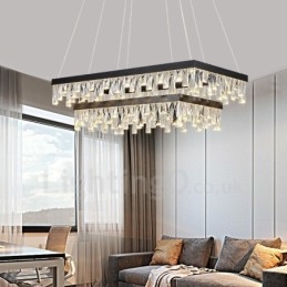 Nordic Crystal Pendant Light Rectangular Atmosphere Pendant Light Postmodern Lighting