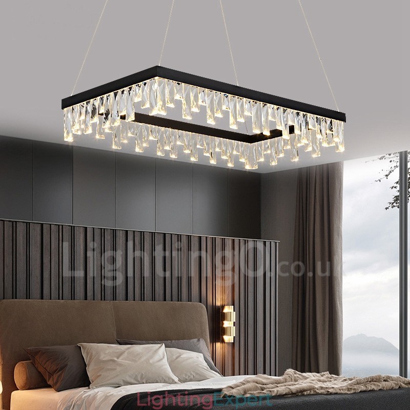 Nordic Crystal Pendant Light Rectangular Atmosphere Pendant Light Postmodern Lighting