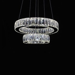 Crystal Chandelier Lights Modern Lighting Two Rings D2040 K9 Large Crystal Home Ceiling Light Fixtures