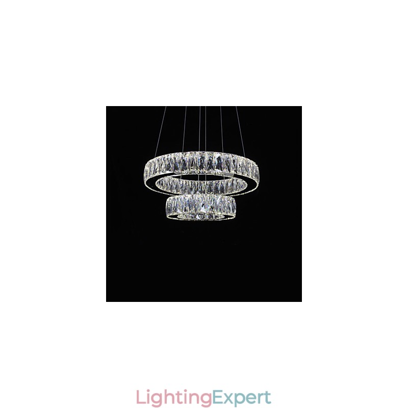 Crystal Chandelier Lights Modern Lighting Two Rings D2040 K9 Large Crystal Home Ceiling Light Fixtures