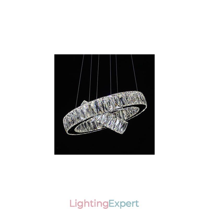 Crystal Chandelier Lights Modern Lighting Two Rings D2040 K9 Large Crystal Home Ceiling Light Fixtures