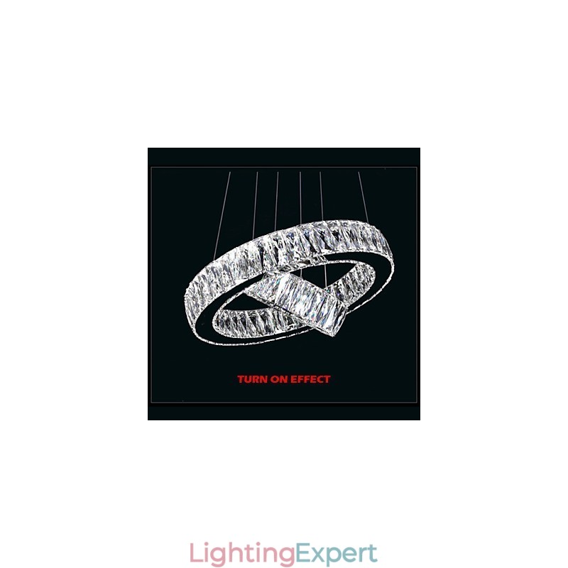 Crystal Chandelier Lights Modern Lighting Two Rings D2040 K9 Large Crystal Home Ceiling Light Fixtures