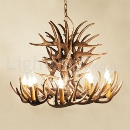 9 Light Rustic Artistic Retro Antler Chandelier