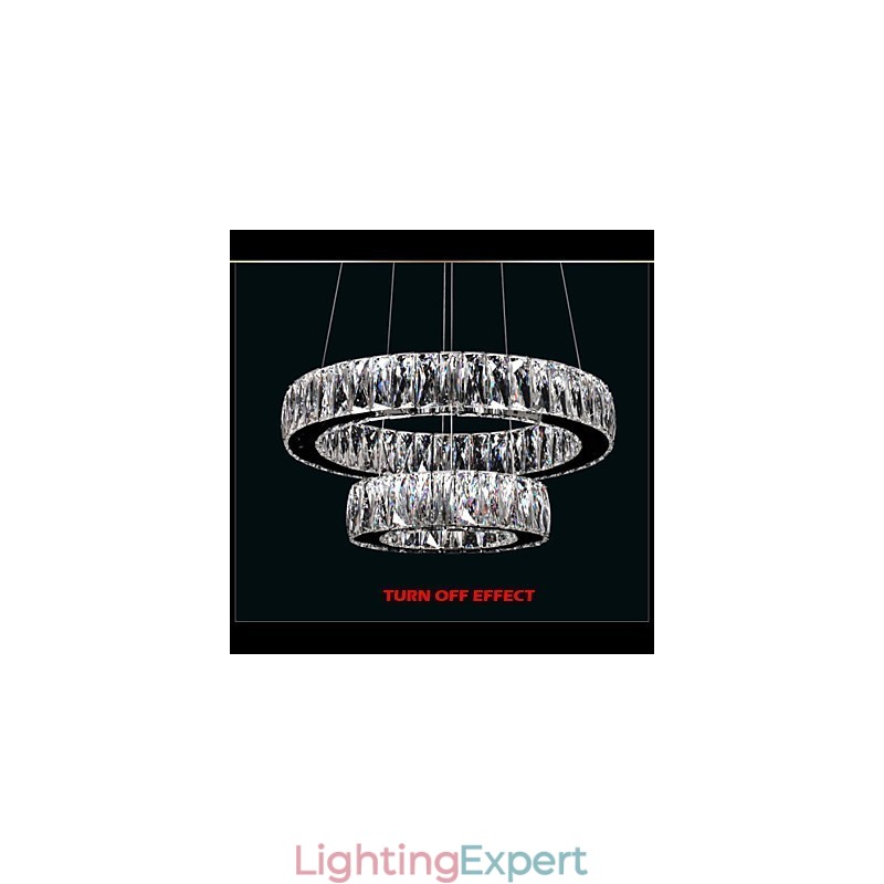 Crystal Chandelier Lights Modern Lighting Two Rings D2040 K9 Large Crystal Home Ceiling Light Fixtures