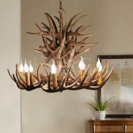 9 Light Rustic Artistic Retro Antler Chandelier