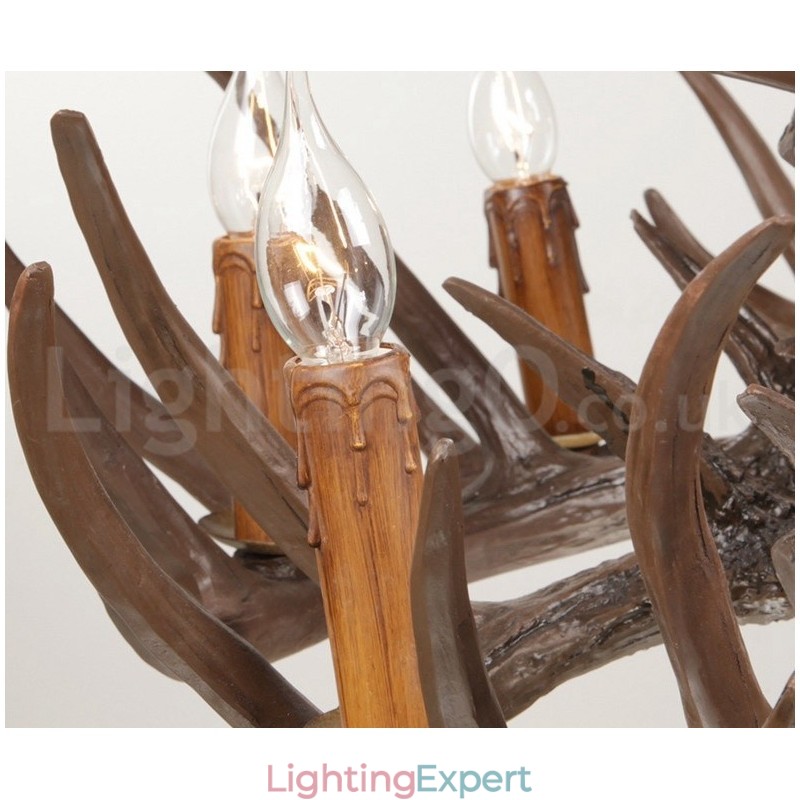 9 Light Rustic Artistic Retro Antler Chandelier