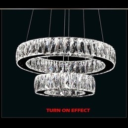 Crystal Chandelier Lights Modern Lighting Two Rings D2040 K9 Large Crystal Home Ceiling Light Fixtures