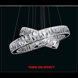 Crystal Chandelier Lights Modern Lighting Two Rings D2040 K9 Large Crystal Home Ceiling Light Fixtures
