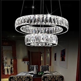 Crystal Chandelier Lights Modern Lighting Two Rings D2040 K9 Large Crystal Home Ceiling Light Fixtures