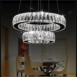 Crystal Chandelier Lights Modern Lighting Two Rings D2040 K9 Large Crystal Home Ceiling Light Fixtures