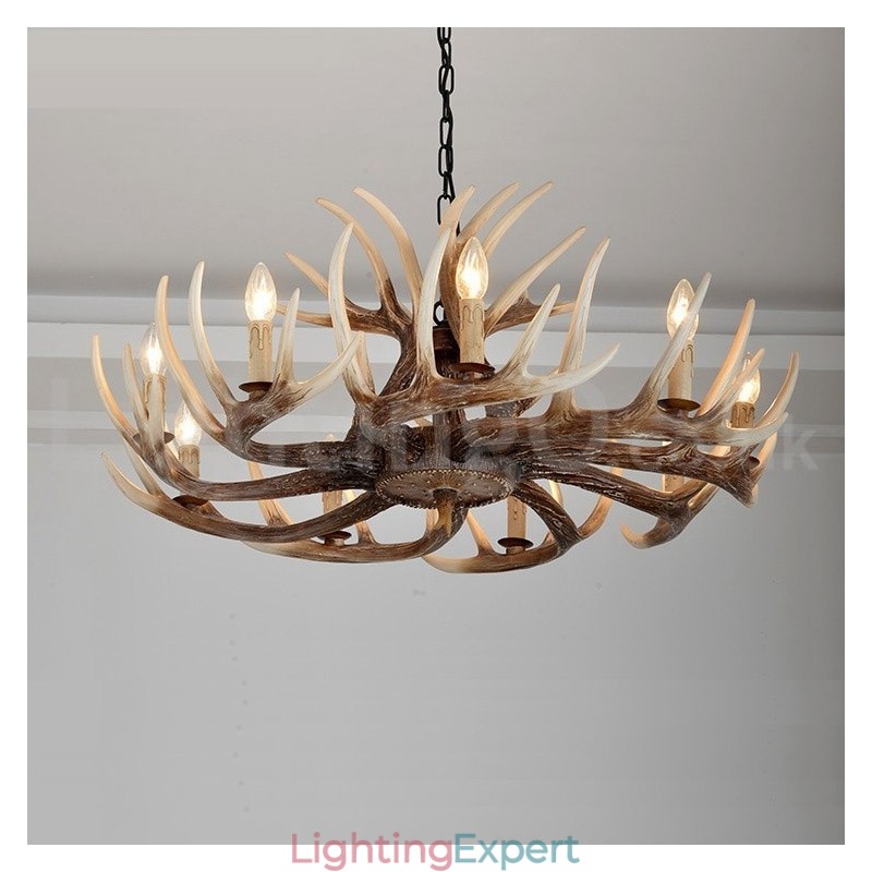 9 Light Rustic Artistic Retro Antler Vintage Chandelier