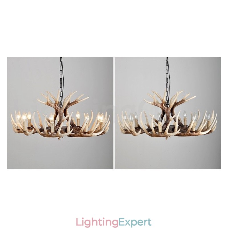 9 Light Rustic Artistic Retro Antler Vintage Chandelier