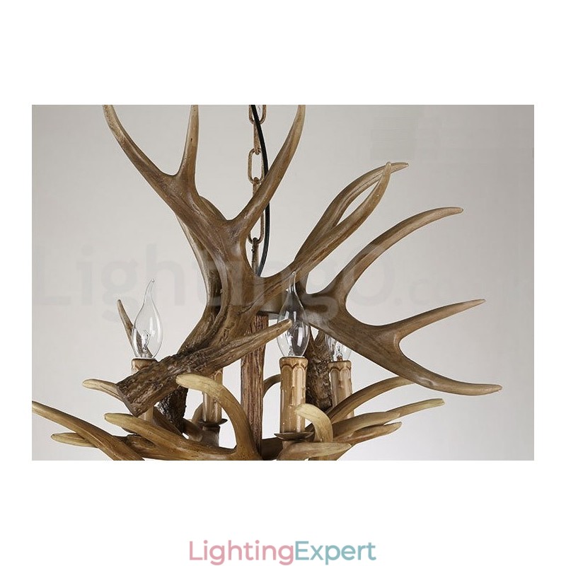 12 Light 2 Ties Rustic Artistic Retro Antler Vintage Chandelier