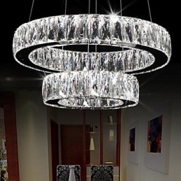 Crystal Chandelier Lights Modern Lighting Two Rings D2040 K9 Large Crystal Home Ceiling Light Fixtures