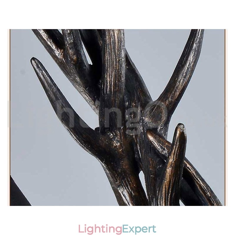 6 Light Rustic Artistic Retro Antler Black Vintage Chandelier