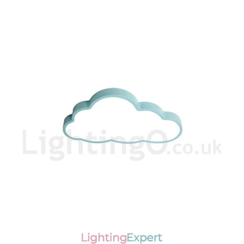 Ultra Thin Clouds Dimmable Modern Contemporary Nordic Style Flush Mount Ceiling Lights with Acrylic Shade with Remote Control Also Can Be Used As Wall Light