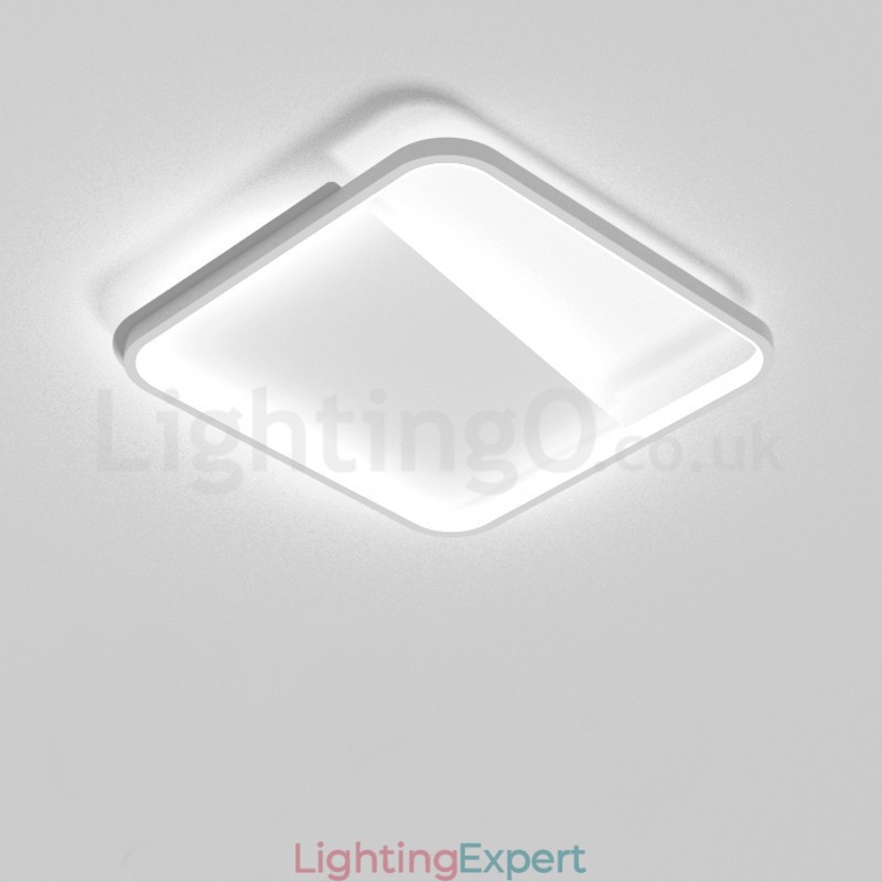Modern Minimalist Ultra thin 5cm Aluminum Square Flush Mount Ceiling Lights