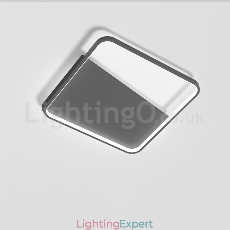 Modern Minimalist Ultra thin 5cm Aluminum Square Flush Mount Ceiling Lights