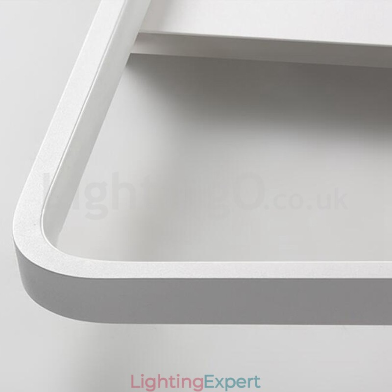 Modern Minimalist Ultra thin 5cm Aluminum Square Flush Mount Ceiling Lights