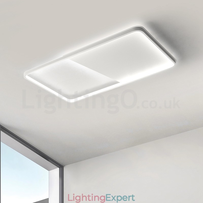 Modern Minimalist Ultra thin 5cm Aluminum Rectangle Flush Mount Ceiling Lights