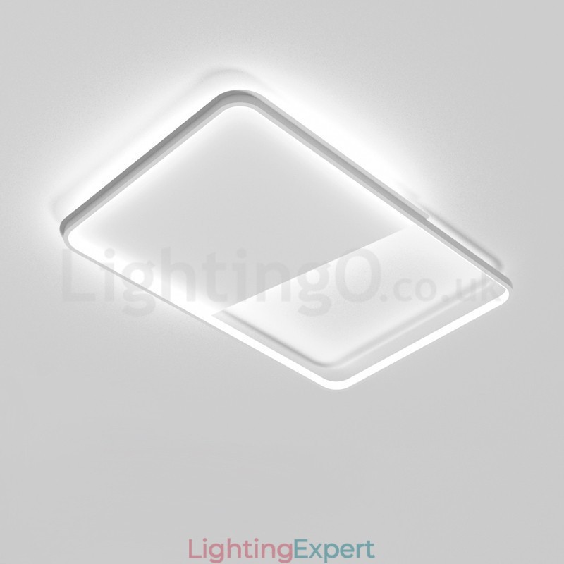 Modern Minimalist Ultra thin 5cm Aluminum Rectangle Flush Mount Ceiling Lights