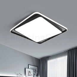 Modern Exquisite Black White Square Flush Mount Ceiling lamp
