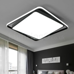 Modern Exquisite Black White Square Flush Mount Ceiling lamp