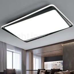 Modern Fashion Black White Rectangle Flush Mount Ceiling lamp