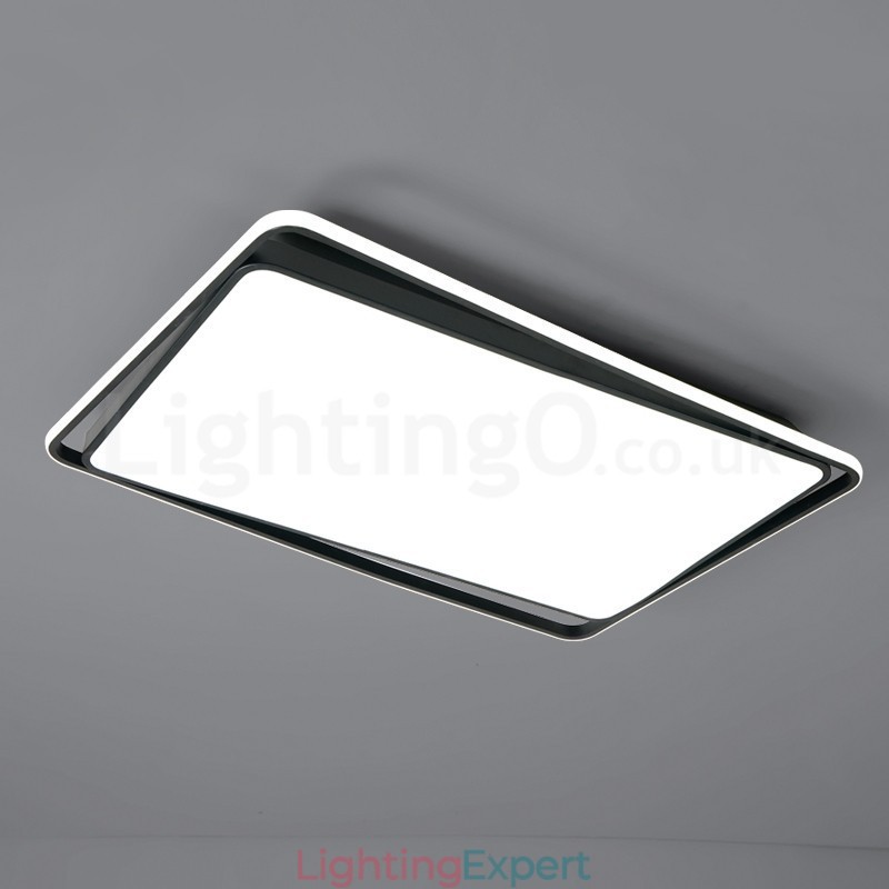 Modern Fashion Black White Rectangle Flush Mount Ceiling lamp