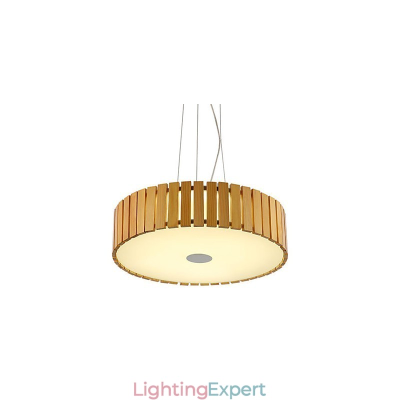 Chandelier Mini Style Lantern Wood Bamboo