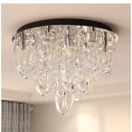 Luxury Crystal Flush Mount Ceiling Lamp Post Modern Lamp