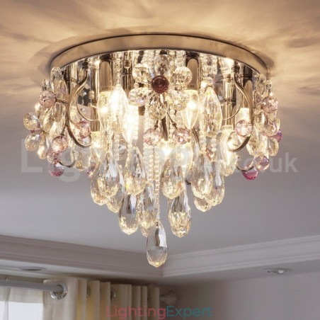 Luxury Round Crystal Flush Mount Ceiling Lights Luxury Round Crystal Flush Mount Ceiling Lights