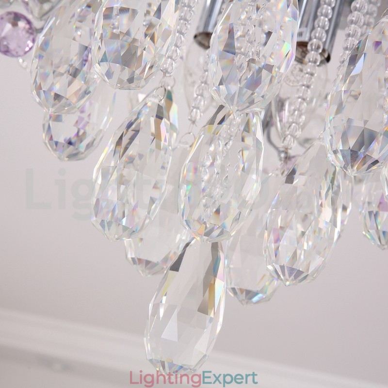 Luxury Round Crystal Flush Mount Ceiling Lights