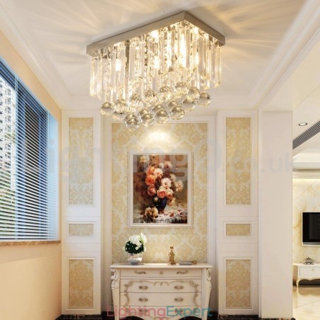 Contemporary Square Crystal Flush Mount Ceiling Lights Contemporary Square Crystal Flush Mount Ceiling Lights
