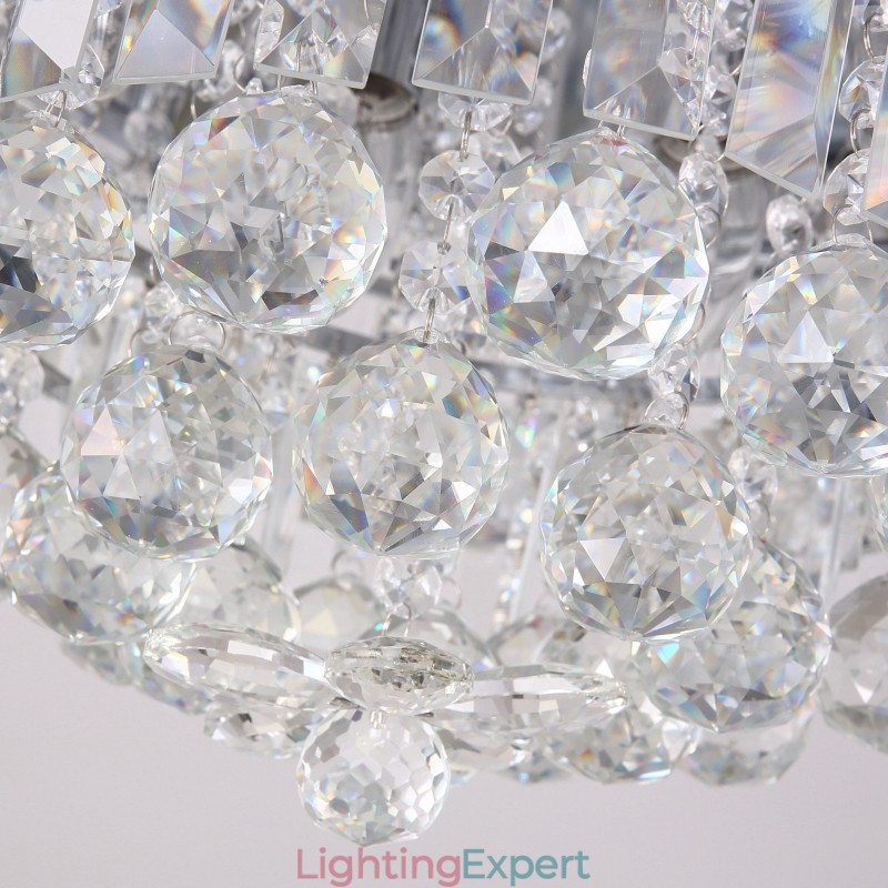 Contemporary Modern 38CM 57CM Round Flush Mount Crystal Ceiling Lights