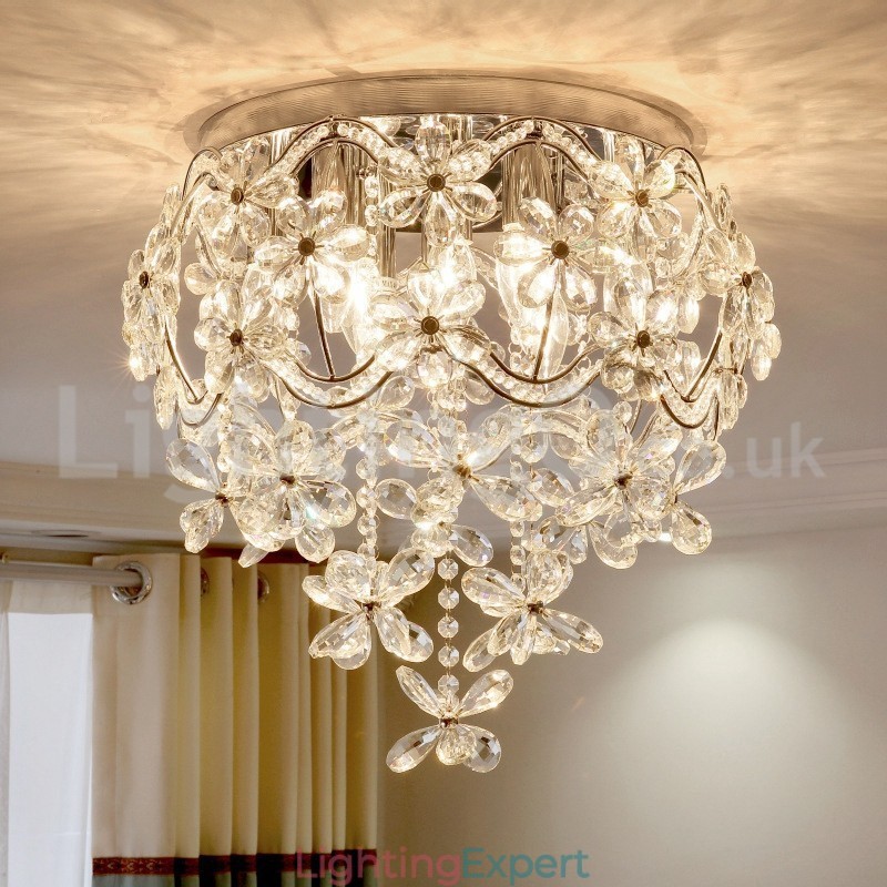 Modern Fashion 48CM Round Flush Mount Crystal Ceiling Lights