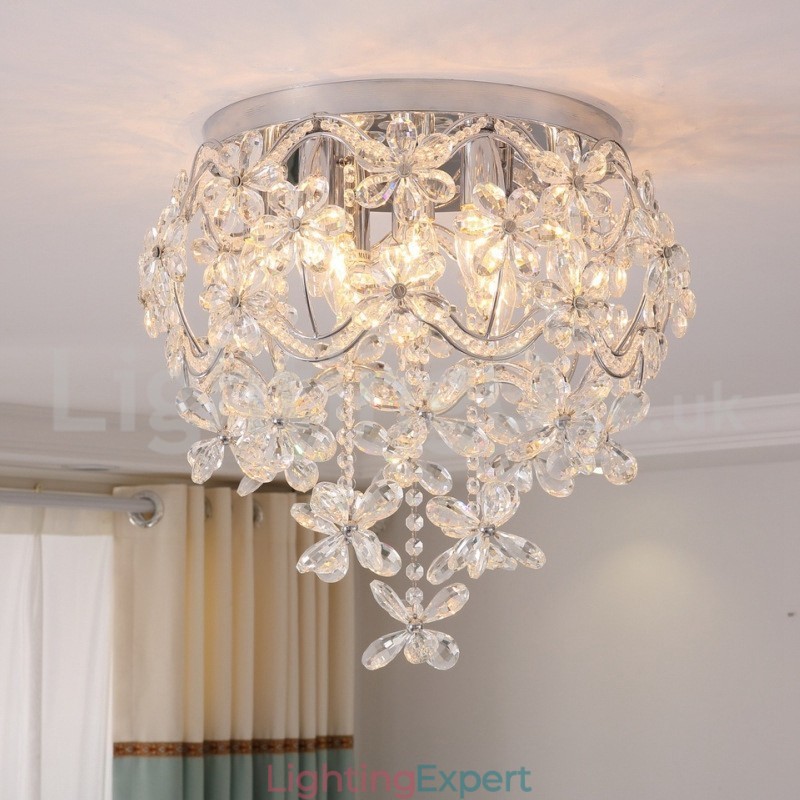 Modern Fashion 48CM Round Flush Mount Crystal Ceiling Lights