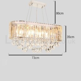 Affordable Luxury Rectangular Crystal Chandelier