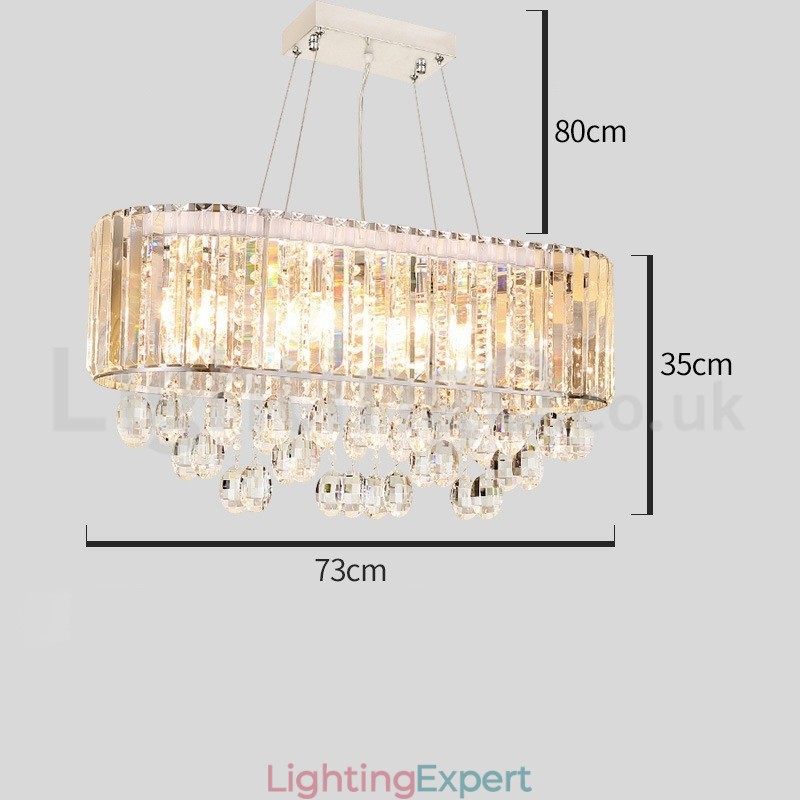 Affordable Luxury Rectangular Crystal Chandelier