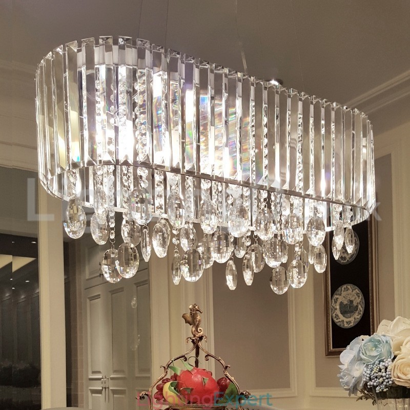 Affordable Luxury Rectangular Crystal Chandelier